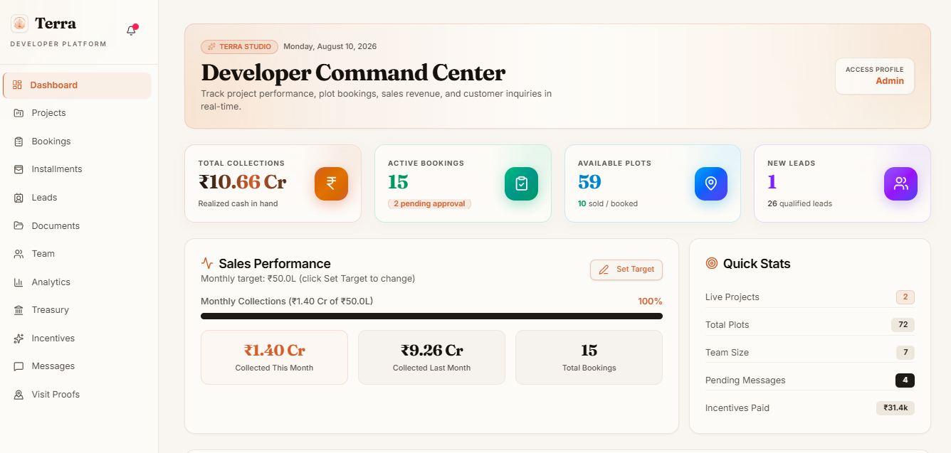 Developer Command Center Dashboard